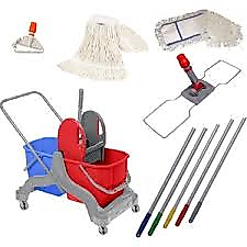 ÇİFT KOVALI TEMİZLİK ARABASI SET HALİNDE + 1 SAP